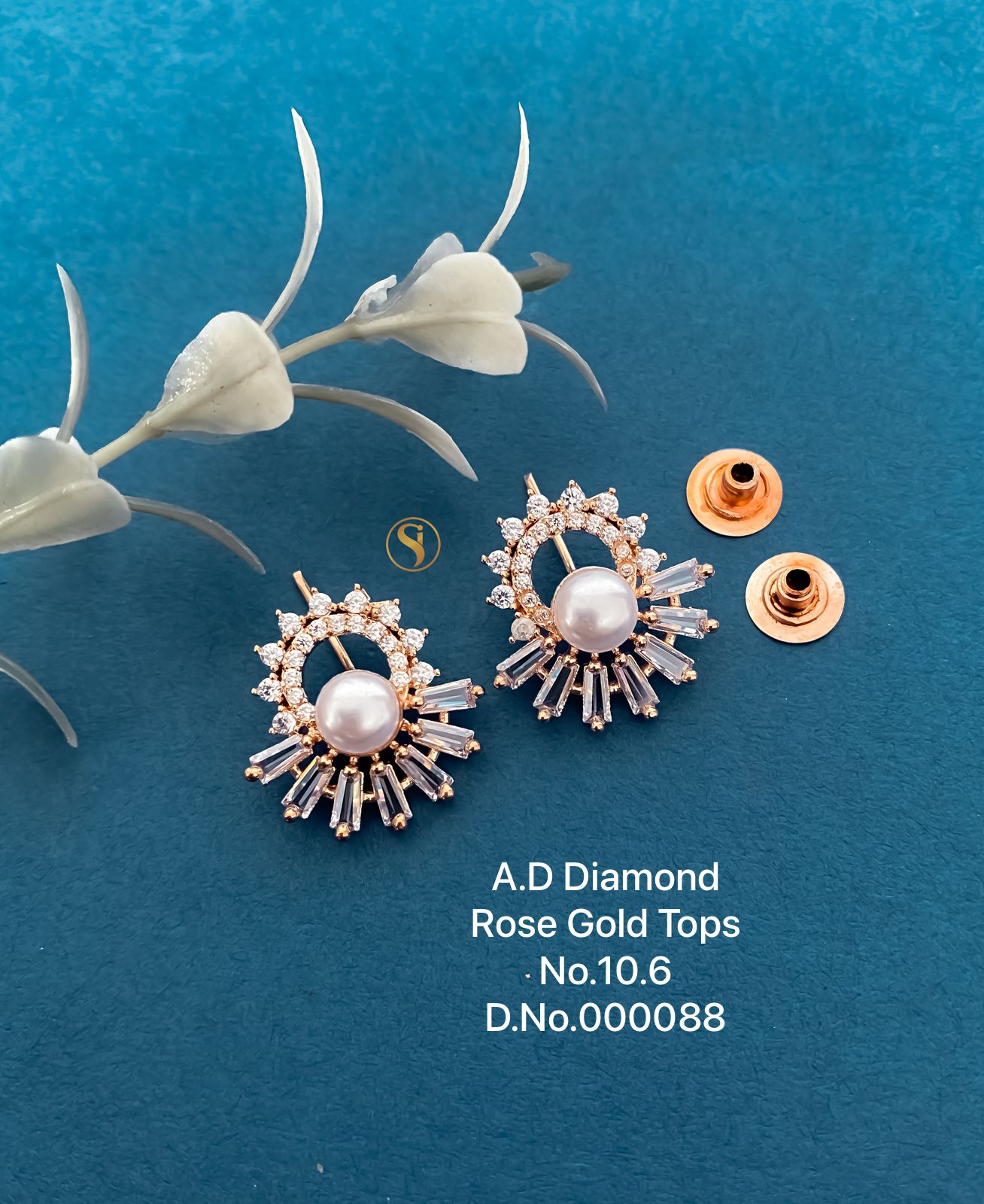 10 AD Diamond Party Wear Tops Earrings Wholesale Shop In Surat
